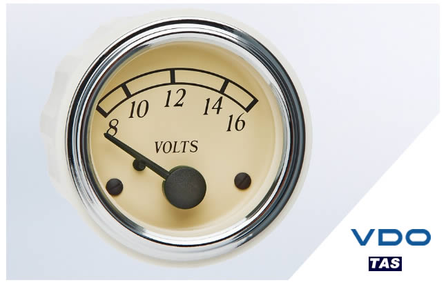 VDO Heritage Chrome 8-16V Voltmeter gauge